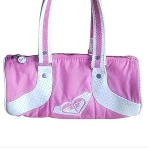 Vintage Roxy Pink Retro Mini Duffle Shoulder Bag